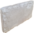 Cegła solna himalajska biała, jedna strona naturalna, 2,5x10x20 cm