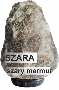 Lampa solna 2-3kg szara sól podstawa szary marmur