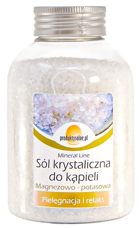 Krystaliczna sól kąpielowa butelka premium