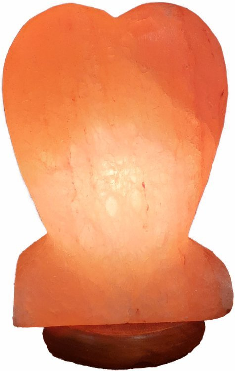 Lampa solna himalajska serce na podstawie