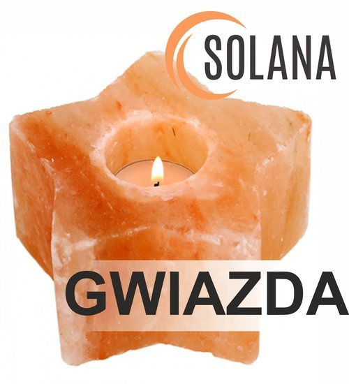 Świecznik solny gwiazda sól himalajska jonizator