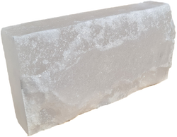 Cegła solna himalajska biała, jedna strona naturalna, 5x10x20 cm