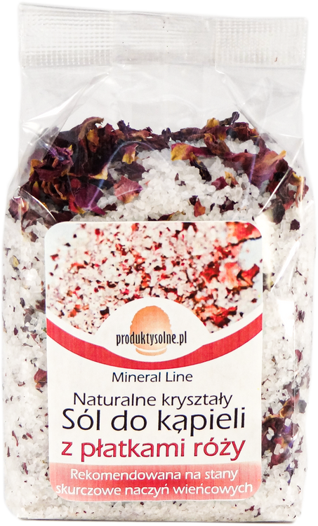 Krystaliczna sól kąpielowa płatki róż 300g premium