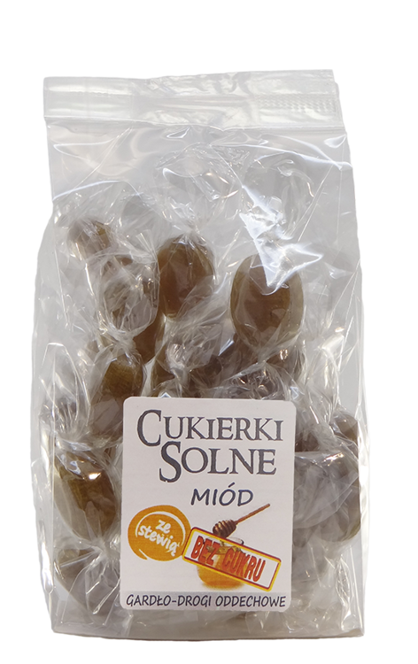Cukierki solne bez cukru miodowe sól himalajska