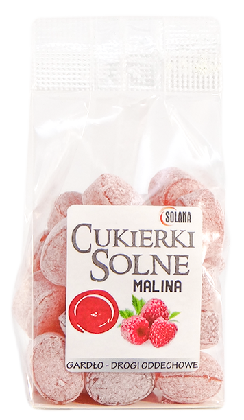 Cukierki solne malinowe solankowe z solą kamienną