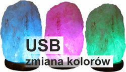 Lampa solna USB Sześcian Cube sól himalajska