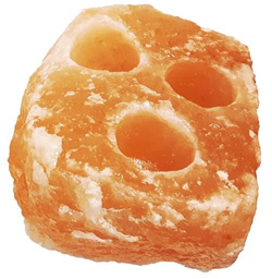 Świecznik solny 3-dziury naturalny