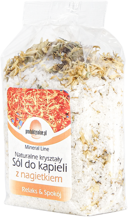 Krystaliczna sól kąpielowa nagietek 600g premium