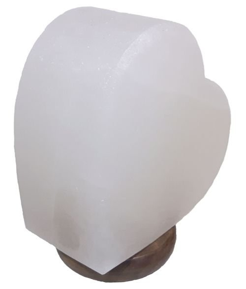 Lampa solna himalajska SERCE 2 białe PREMIUM