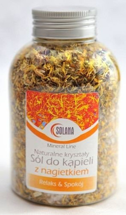 Krystaliczna sól kąpielowa nagietek butelka 500g premium