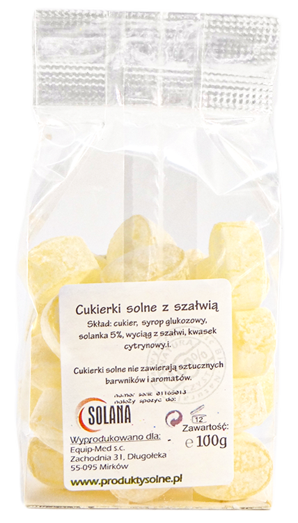 Cukierki solne szałwiowe solankowe z solą kamienną