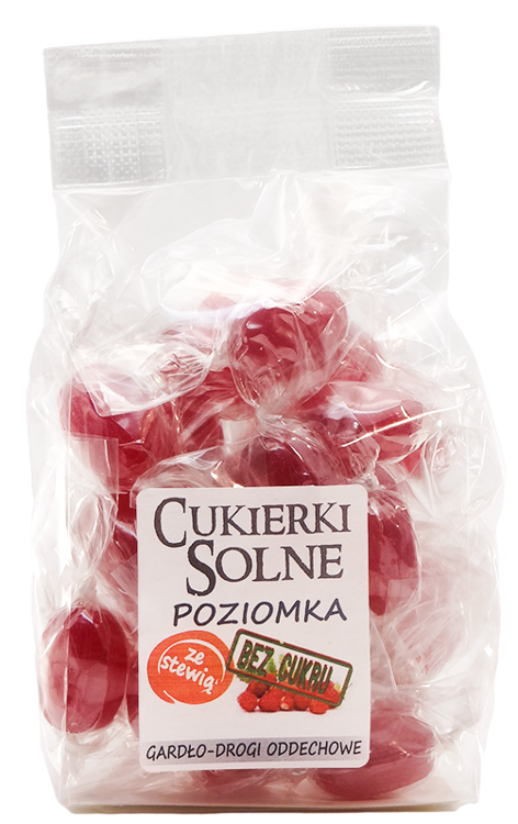 Cukierki solne bez cukru poziomka sól himalajska