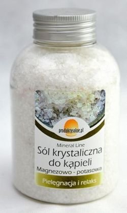 Krystaliczna sól kąpielowa butelka premium 
